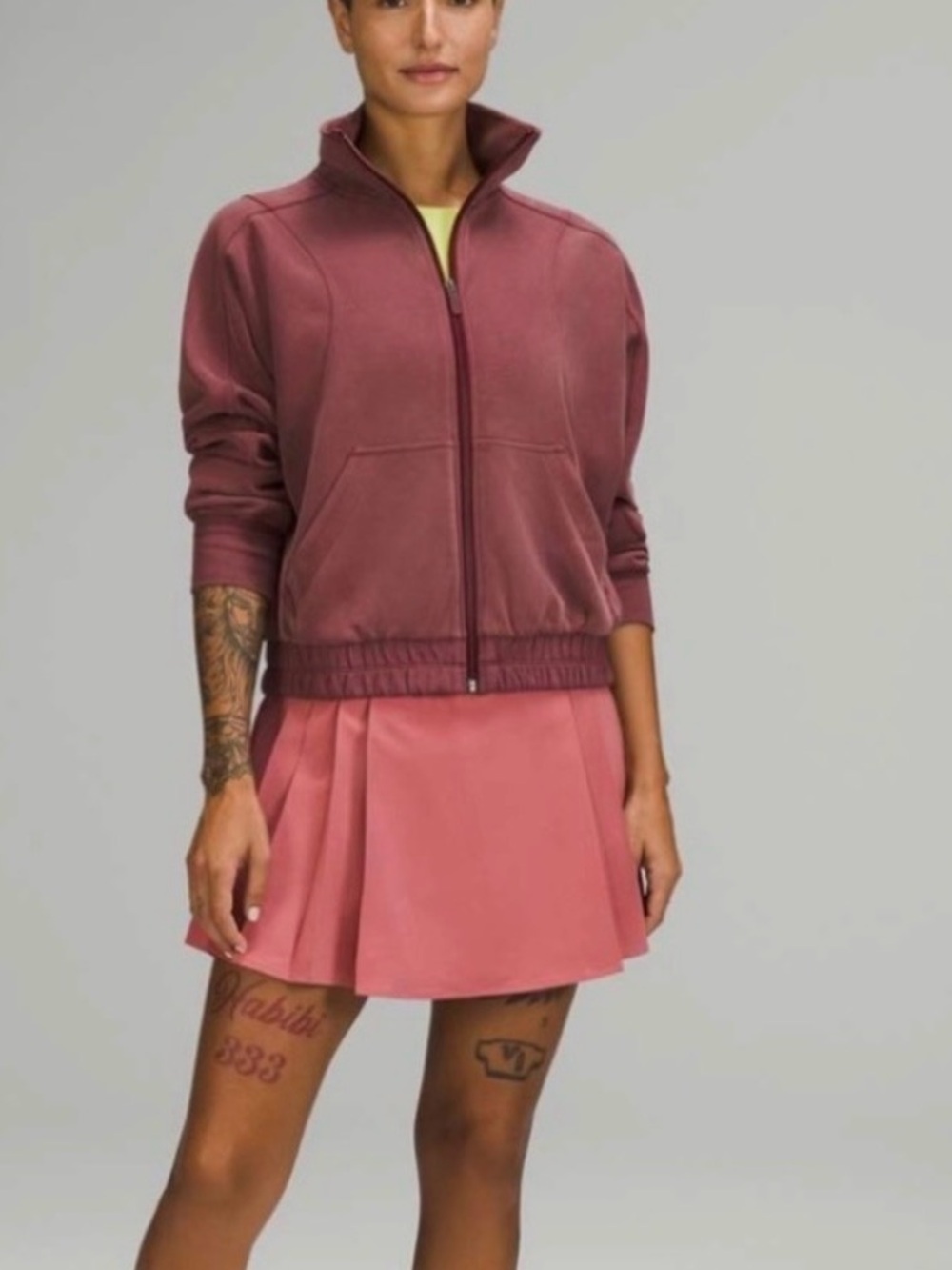 Lululemon Brushed Softstreme Funnel Neck Zip Up